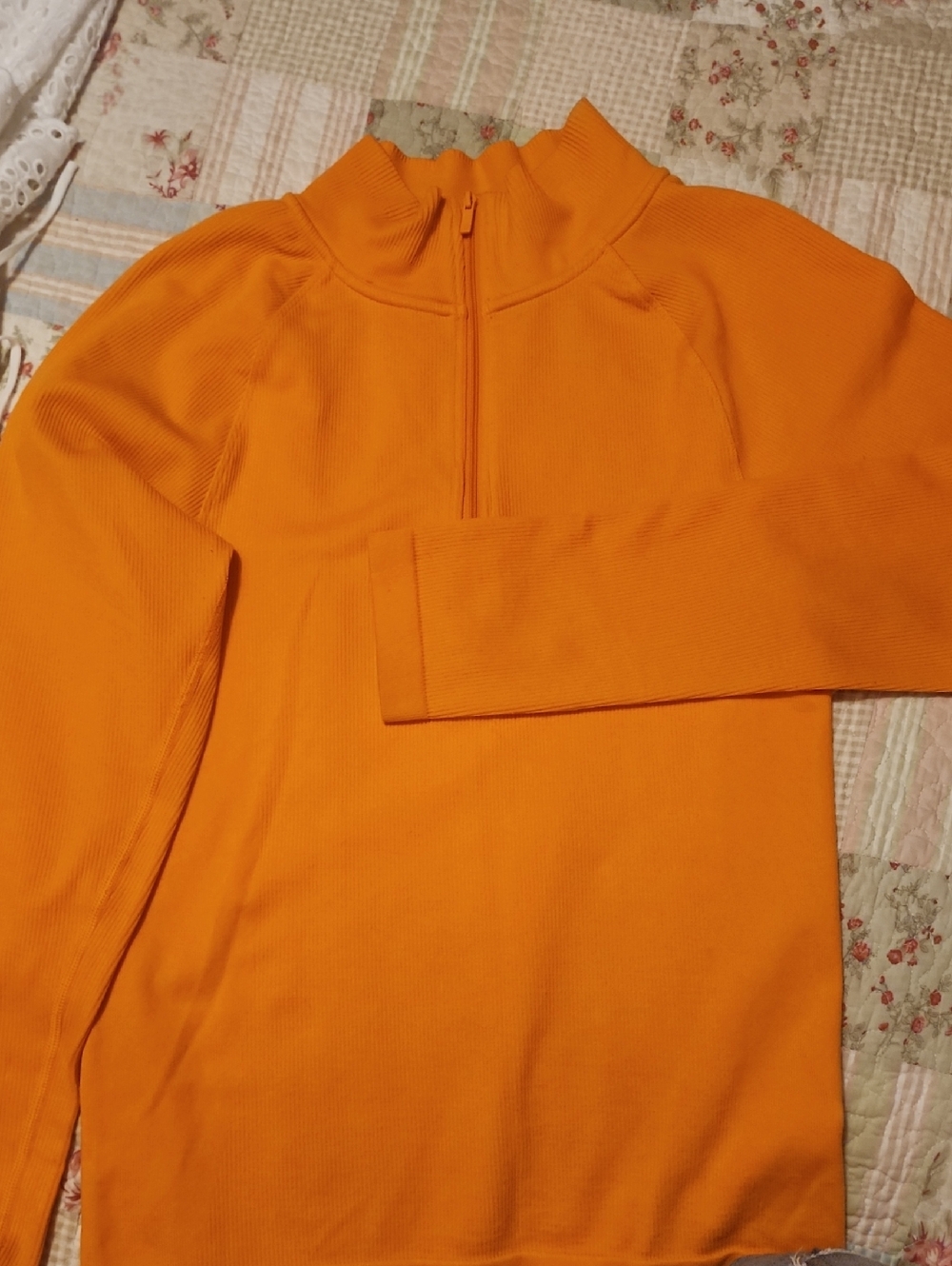 Source Unknown Women's Orange Zip-Up Top